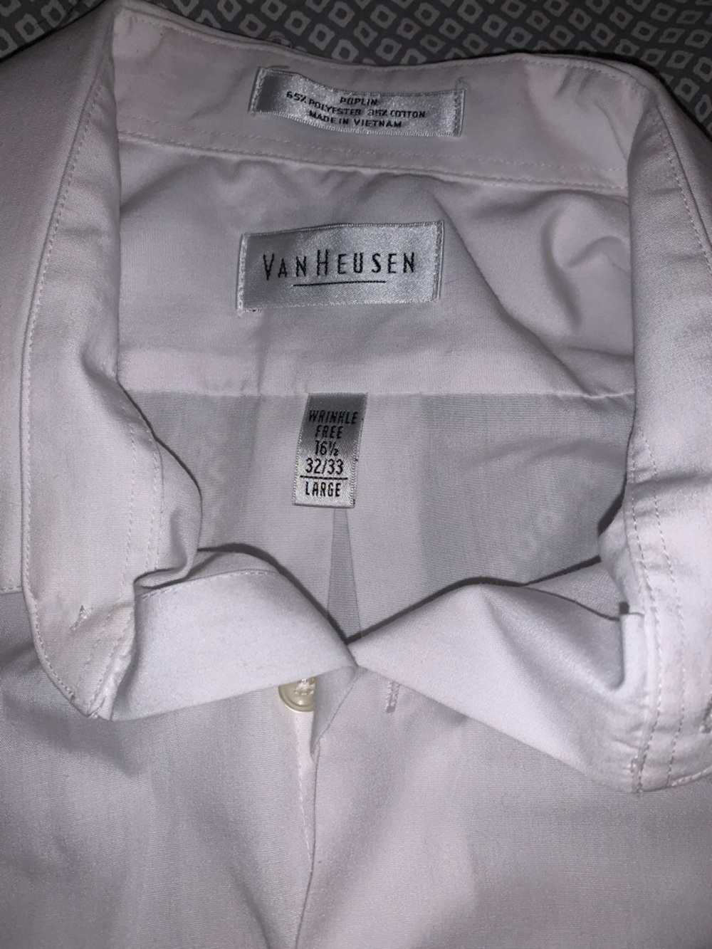 3 Men’s White Dress Shirts Long Sleeve 16.5 - Picture 3 of 7